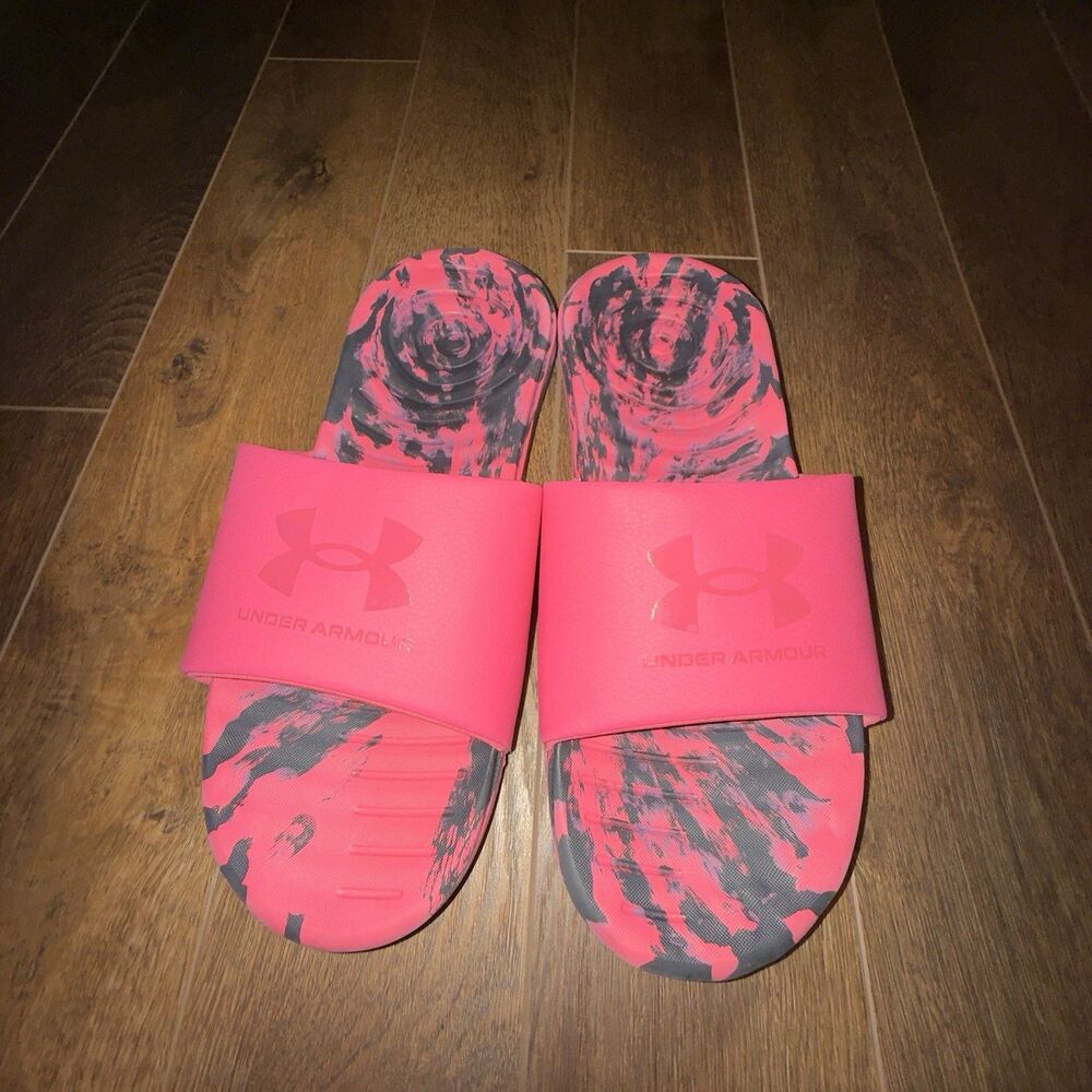 Under Armour Women's ANSA Graphic Slide Sandals Size 10 Hot Pink